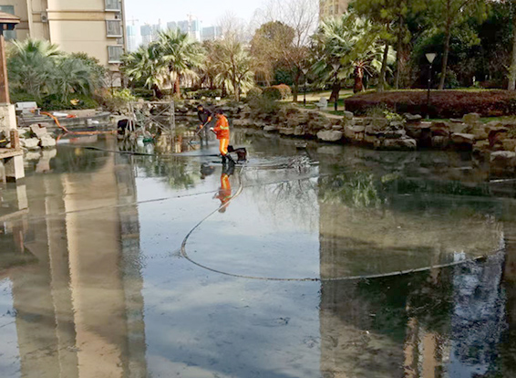 修文景观池淤泥清理